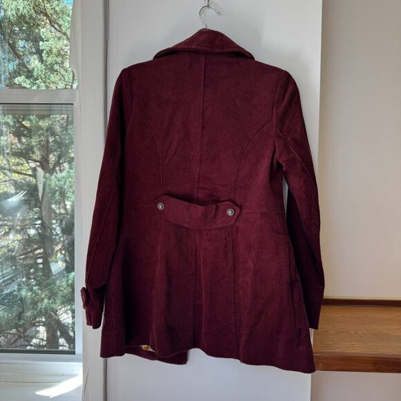NWT Free People Lady Lane Collar Cord Jacket Coat Red Cream - Picture 7 of 11